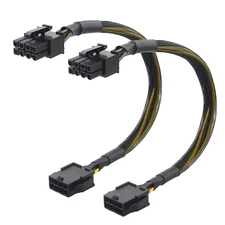 Cable Matters 2-Pack, 8 Pin Pcie Extension Cable, Male to Female, 10 Inches, 8 P