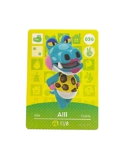 Alli 036 Animal Crossing Amiibo Card AUTHENTIC Series 1 Pack Fresh Alligator