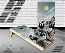 Mountain Nature Cornhole Boards Bean Bag Toss Game