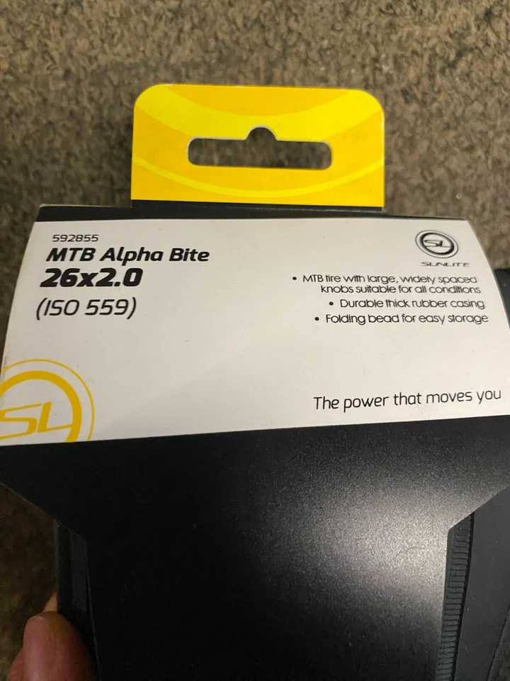 pneu sunlite 26x2.0 dobrável mtb alpha bite NOVO - Imagem 3 de 3