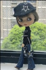 Blythe ICY Doll 12" Hand Customized Body And Hair, Chick Couture Style Outfit