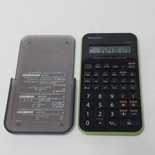 Sharp EL-501X2 Scientific Calculator w/ Cover Black  Lime Green