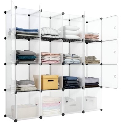 Cube Cabinet Closet Storage Organizer Modular Metal Wire