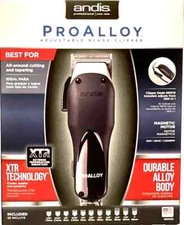 ANDIS PRO ALLOY ADJUSTABLE BLADE CLIPPER XTR COOL & QUIET ALLOY BODY  # 69100  