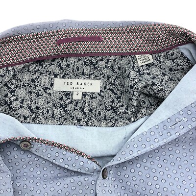 Chemise TED BAKER LONDON Taille M (15.5) à Manches Longues | Occasion Très Bon état, Coton, Coupe Régulière