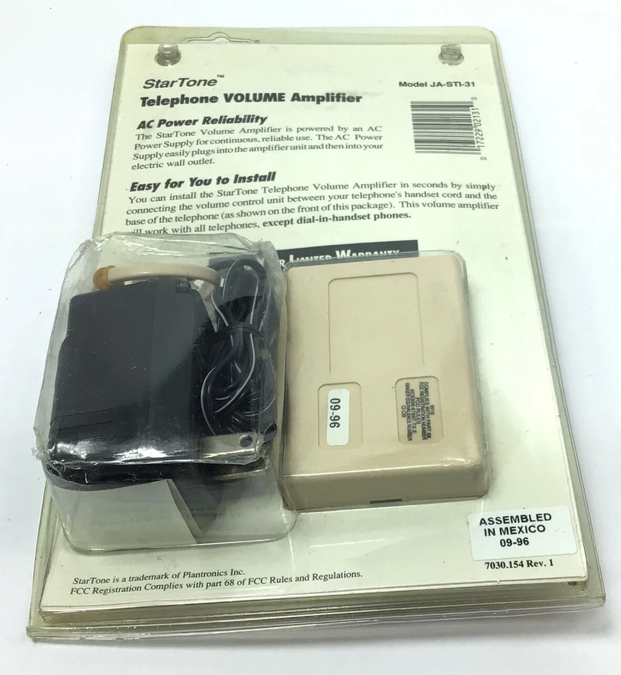 Vintage Plantronics Telephone Volume Amplifier StarTone Model JA-STI-31 NEW - Image 2 of 2