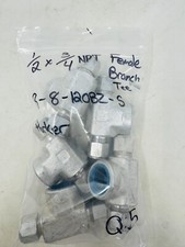 Parker 1/2" x 3/4" NPT Female Branch Tee Steel 8-8-120BZ-S Pack of 5