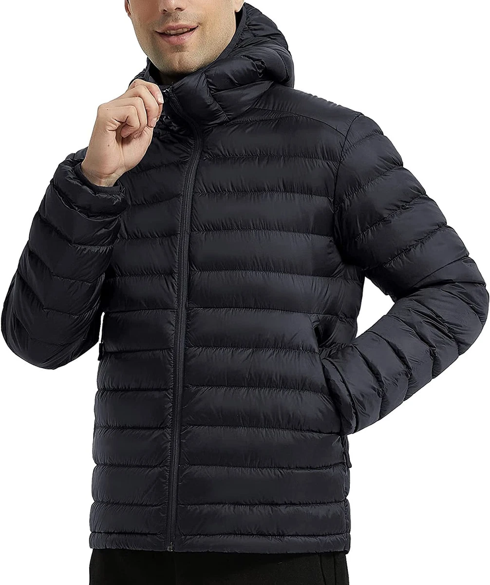 Essentials Mens Lightweight Water-Resistant Packable Hooded Puffer  Jacket : : Clothing, Shoes & Accessories