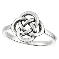 Celtic Dara Knot Ring Womens 925 Sterling Silver Norse Viking Band Sizes 6-10