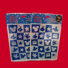 Walt's 100 Sparkling Prismatic Glitter Vintage Disney Hallmark Stickers 2 Sheets