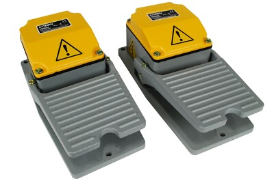 #ad 2 pcs TEMCo HD Cast Aluminum Foot Switch 15A SPDT Electric Pedal Momentary LOT $53.24