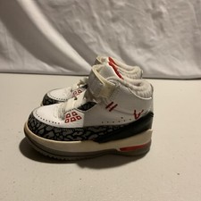 2008 Nike Air Jordan 3 IIV Toddler Size 5C White Cement High Top 332099-161 I1