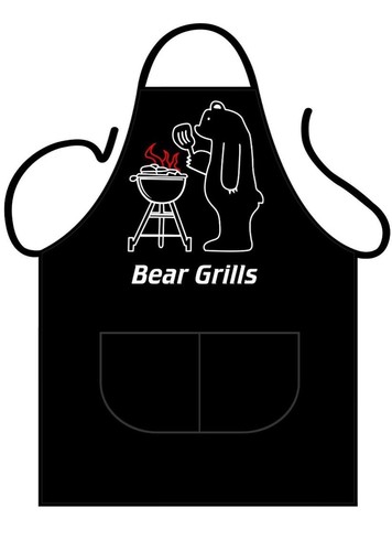 NEW ADULT BLACK NOVELTY POLY/COTTON BBQ COOKING APRON WITH POCKET *13 DESIGNS* - Picture 6 of 14