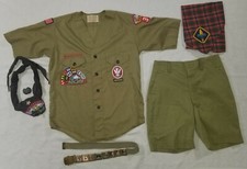 Vintage Boy Scout BSA Uniform Eagle - patches, belt loops, neckerchief & slide