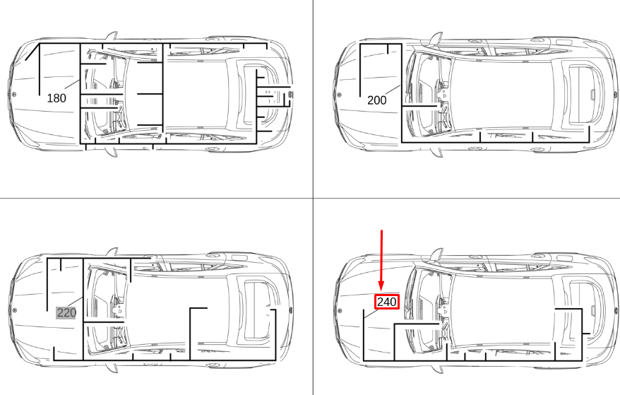 MB GLE W167 Differential Lock Display Wiring Harness A1675406825