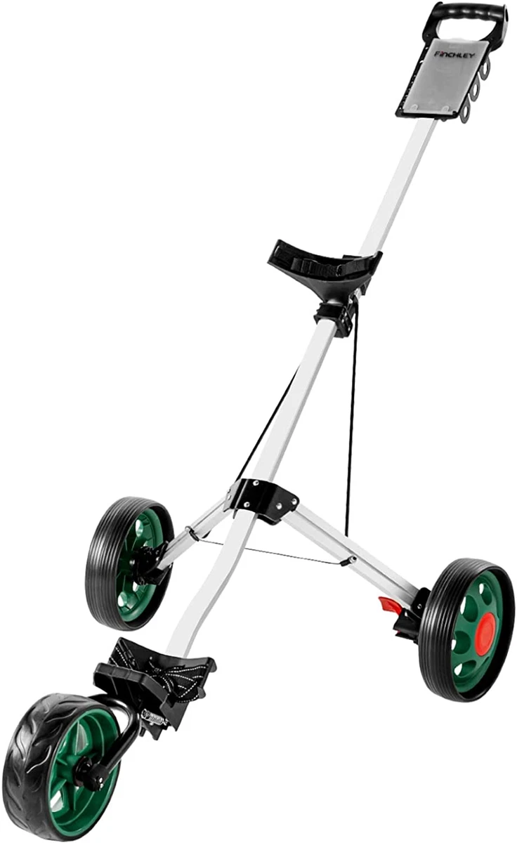 Golf Push Cart Lightweight Foldable 3 Wheel Golf Cart with