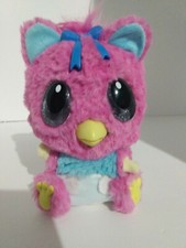 Hatchimals Plush Talking Baby Pink Glitter Eyes Change Colors Dances Lights Toy
