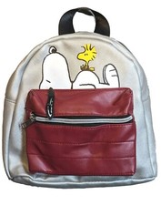 Nwot Peanuts Snoopy Woodstock Mini Backpack Charlie Brown  Bio World Silver& Red