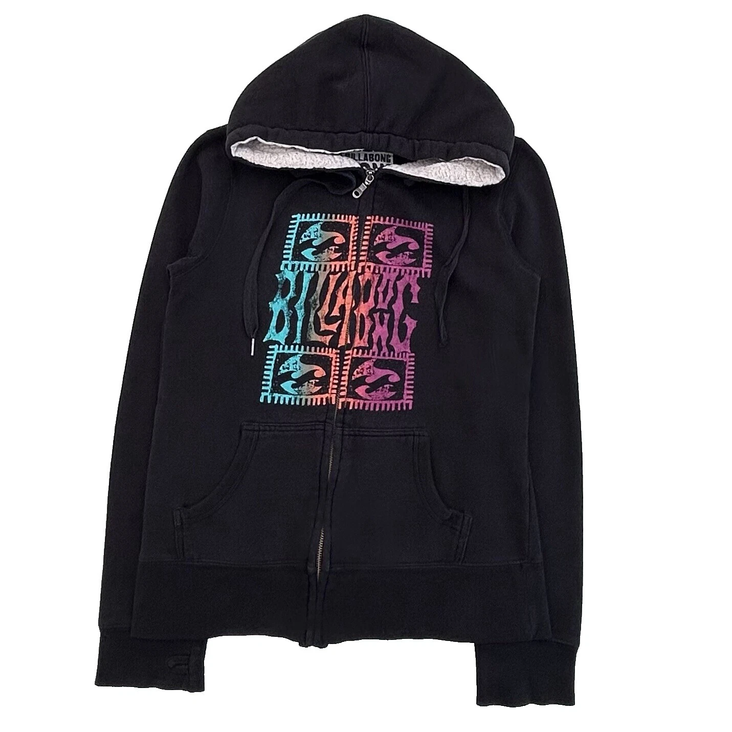 Mistura de Algodão Preto Billabong moletons para mulheres