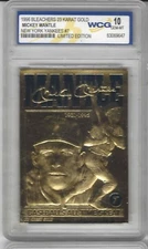 1996 Bleachers 23k Gold Mickey Mantle New York Yankees #7 WCG 10 Limited Edition