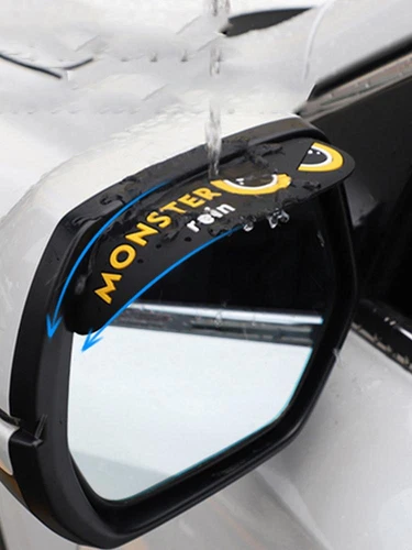 2X Board Eyebrow Guard Carbon Fiber Sun Visor For Cute Car Side Rear View Mirror - Picture 7 of 7