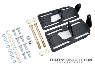 Dirty Dingo Adjustable Conversion Engine Mounts LS Swap 73-87 4WD GM Truck Black