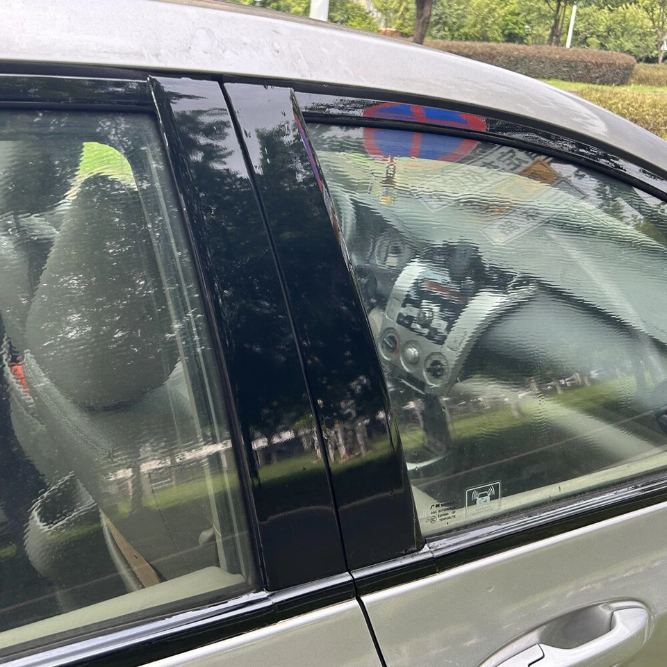 Matte/Glossy Black Chrome Delete Window Trims For Honda City 2009-2014 Foto 3 de 4