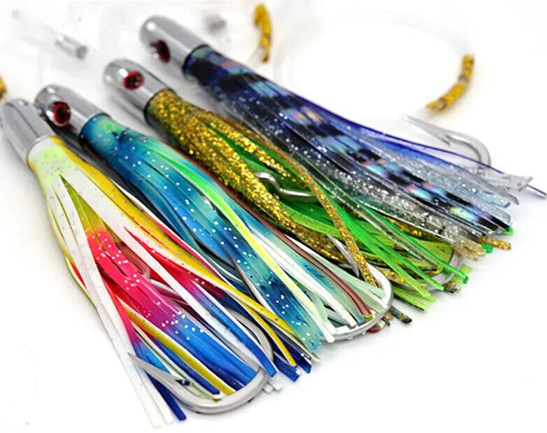 Lot De 5 Leurres De Pêche En Eau Salée – Jet Head – Thon, Marlin, Mahi-Mahi – 5 Pouces