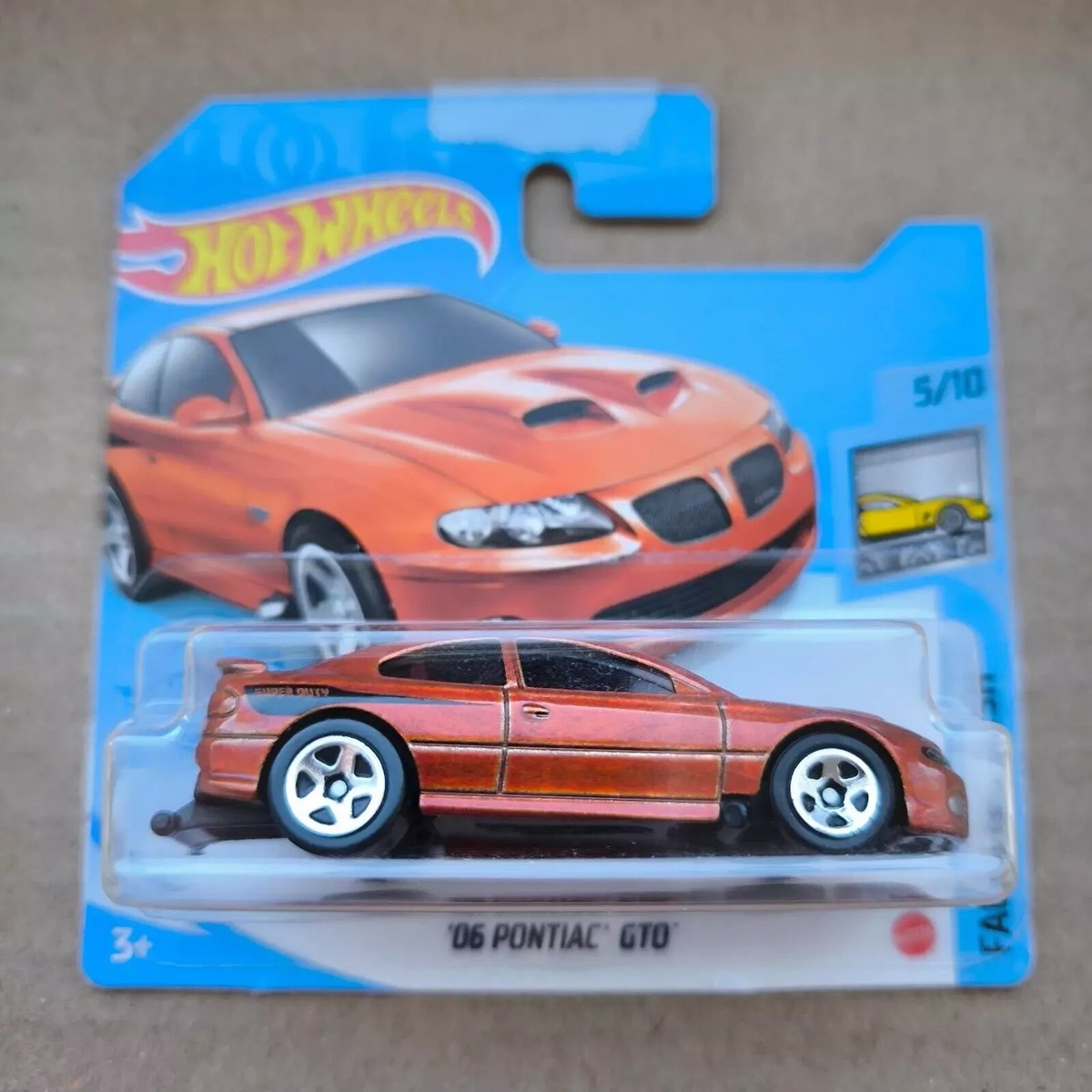 Hot Wheels SHORT CARD HW 2021 FACTORY FRESH 06 PONTIAC GTO ORANGE
