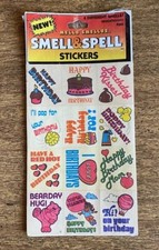 Vintage 80s Mello Smello Scratch N Sniff Stickers Smell  Spell - NEW