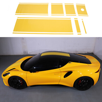 Für Lotus EMIRA 2021+ Auto Haube Durch Dach Stamm Racing Streifen Gelb Aufkleber