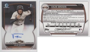 2023 Bowman Chrome Prospect Auto Vaun Brown #CPA-VB Auto