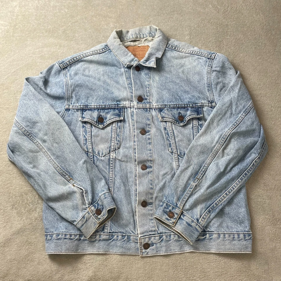 Levi's 75505-0212 Men's Blue Denim Trucker Jacket Size 44 Regular Fit, photo 1 of 5
