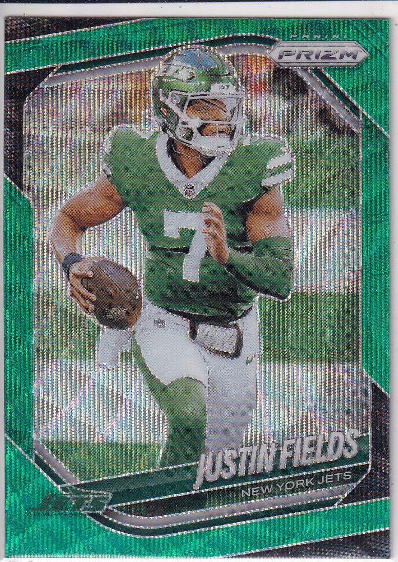 2025 Panini Prizm #218 Justin Fields Green Wave