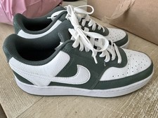 Nike Dunk Low White/Green Leather Low Top Lac...