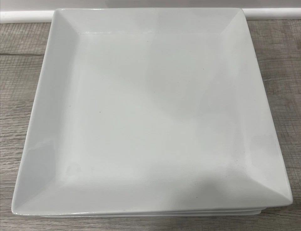 Pottery Barn Great White Square Dinner Plates SET OF 6 - Image 2 of 4