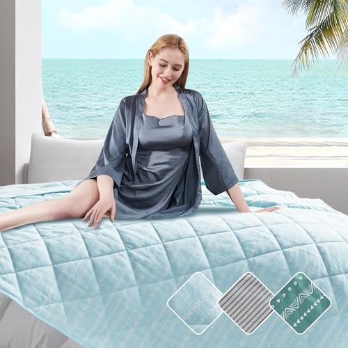 Ice Cooling Throw Blanket - High Q-Max 0.48 Cool to The Touch, Soft Summer - Picture 2 of 7