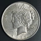 1922 Peace Silver Dollar, BU