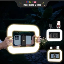 Handheld Fill Light, Rechargeable Selfie Ring Light Cordless Square Fill Light