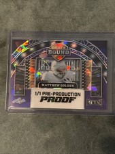 2025 MATTHEW GOLDEN ROOKIE 1/1 LEAF METAL DRAFT BOUND PRE PRODUCTION PROOF