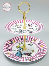 Mug and hot water cup set cake stand "Alice in Wonderland" Tokyo Disney Resor...