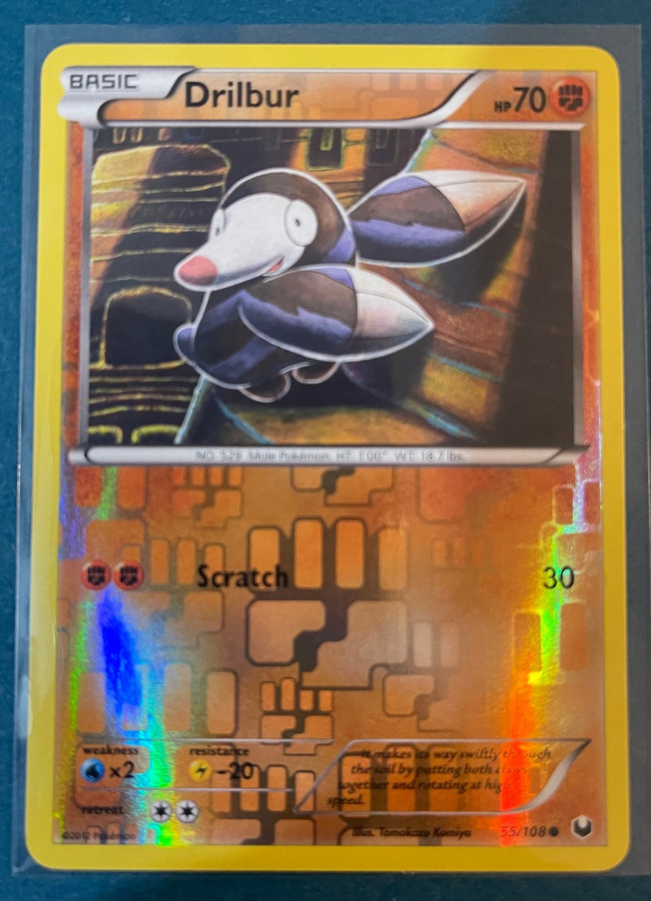 Pokémon Drilbur Dark Explorers 55/108 Reverse Holo Common