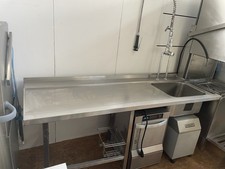 Zulauftisch Ablauftisch für Spülstraße Brause großes Becken  TOP TOP