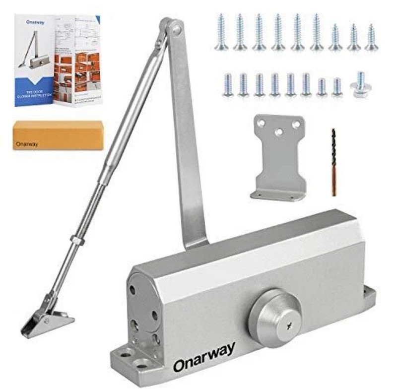 Door Closer Adjustable Automatic Size 4 Spring Hydraulic For Home & Commercial U