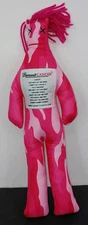 NWT Pink Dammit Cancer Doll Limited Edition 13" Plush Camo New In Bag Yarn Hair
