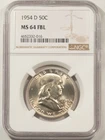 1954-D FRANKLIN HALF DOLLAR - NGC MS-64 FBL