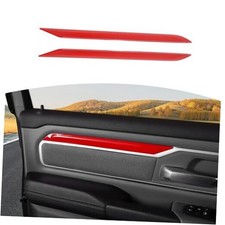 for RAM Front Door Interior Trim Cover Strips Fit for RAM 2018-Present Red