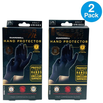 #ad Copper Fit Guardwell Hand Protector Gloves L XL 2 Pack New $12.80