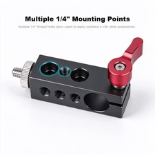 CAMVATE 1/4" Thread Mount to 15mm Rod Clamp For Video Camcorder Camera Monitor