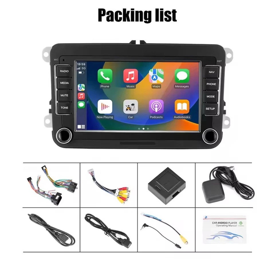 CARPLAY Replica OEM AndroidAuto CarTablet Android Autoradio VW Polo 2010-2017 - Immagine 3 di 4